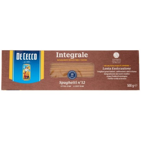 DE CECCO SPAGHETTI INTEGR N°12 500GR X12 