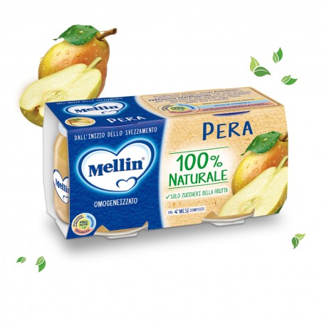 MELLIN OMOGENEIZZATO PERA 2X100GR X 12 