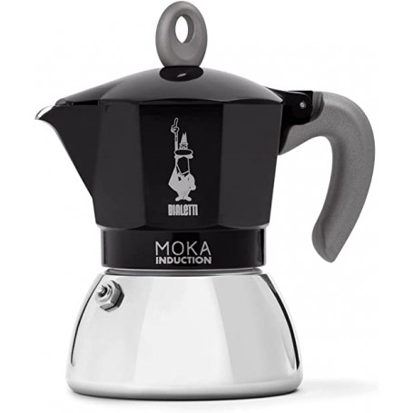 BIALETTI MOKA INDUCTION NERA 2 TAZZE X4P 