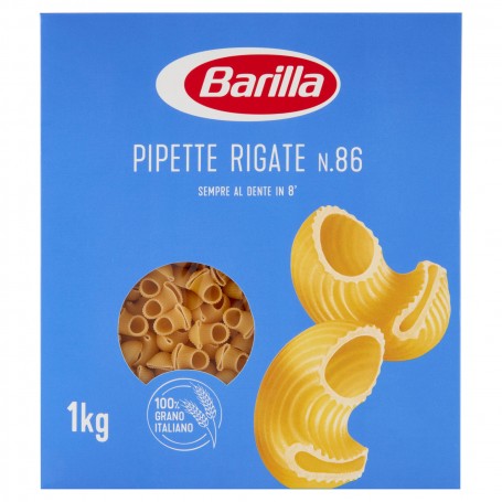 PASTA BARILLA PIPETTE RIGATE N86 1KG X15 