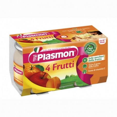 PLASMON OMOGENEIZZATO 4FRUTTI 2X104X12 