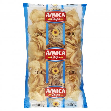 AMICA CHIPS PATATINE CLASSICHE 400GR X6 