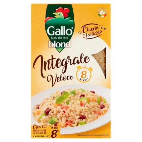 RISO GALLO BLOND INTEGRALE 1 KG X 12 